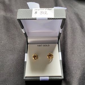 Beautiful 14k love knot earring
